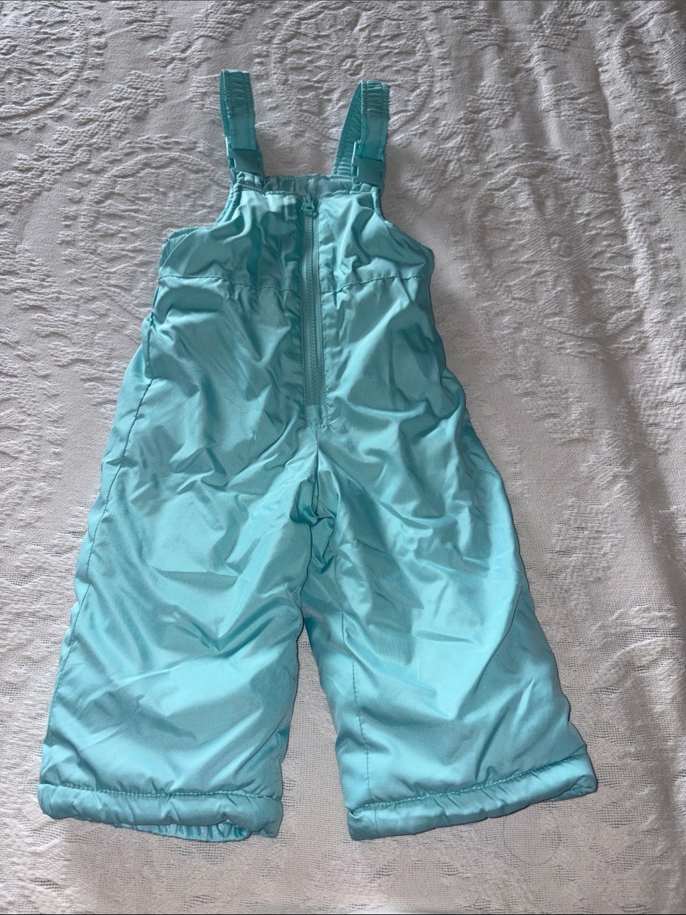 Carter's Girl’s Light Teal Snow Overalls EUC 12m